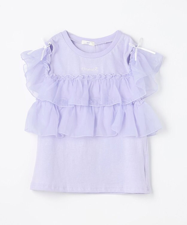 ANY KIDS 3WAY フリルドッキングTシャツ サックスブルー