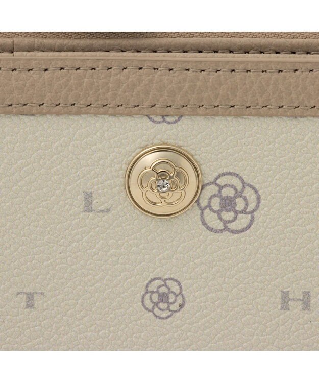 CLATHAS ミカ 外Lファスナー二つ折り財布 ベージュ