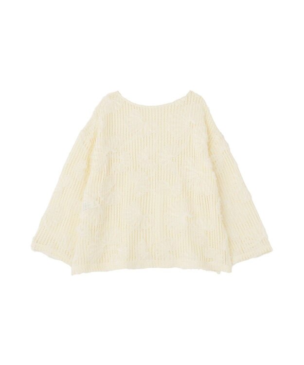 Green Parks レース刺繍プルオーバー Ecru