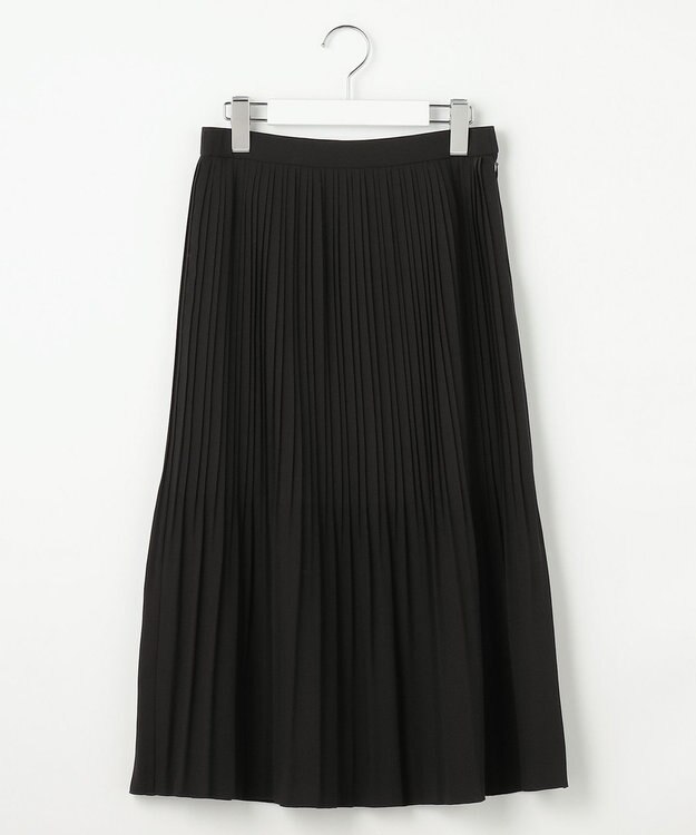 J.PRESS LADIES L ノルディス2wayジョーゼット プリーツ スカート ブラック系