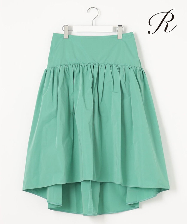 23区 S 【R(アール)】シルクタフタ スカート ライトグリーン系