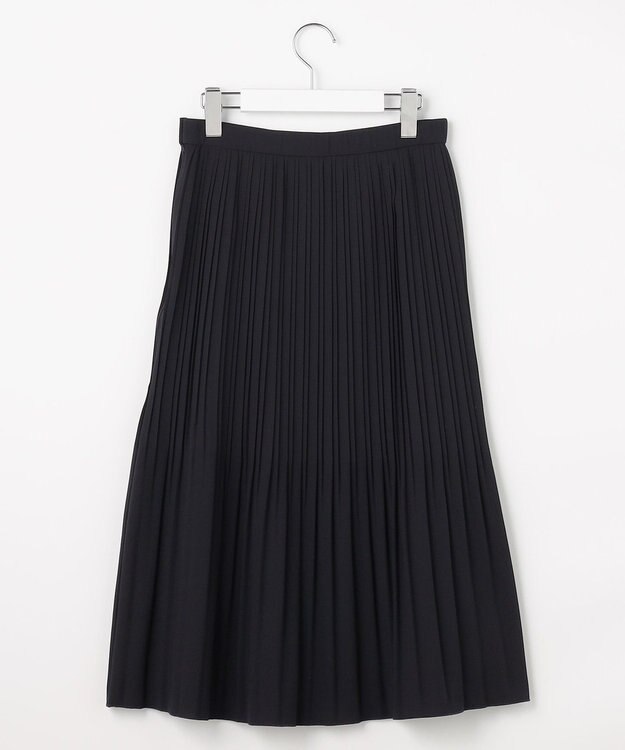 J.PRESS LADIES L ノルディス2wayジョーゼット プリーツ スカート ネイビー系