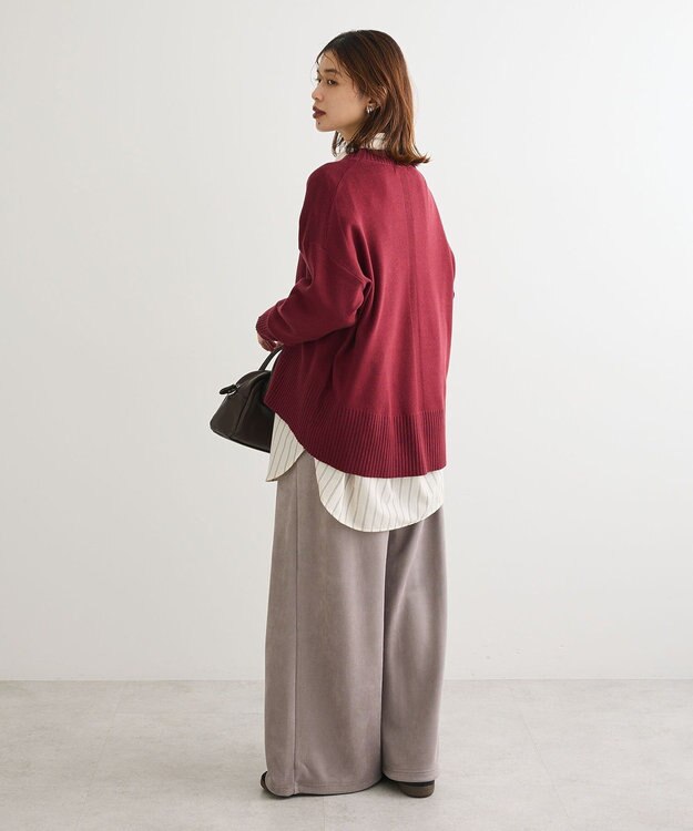 Green Parks ふわもっちニットプルオーバー Bordeaux