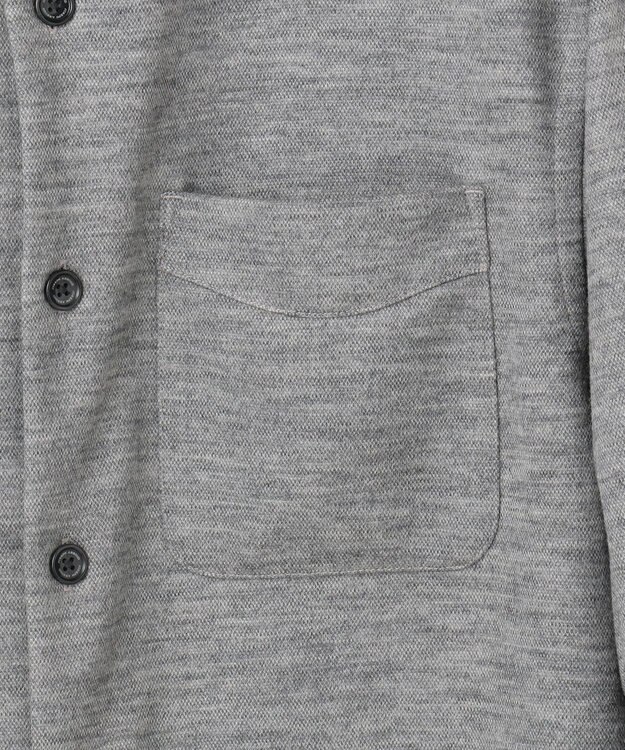 JOSEPH ABBOUD 【軽量/ストレッチ/尾州が誇る上質素材 】ウールミルドジャージーシャツ グレー系ストライプ