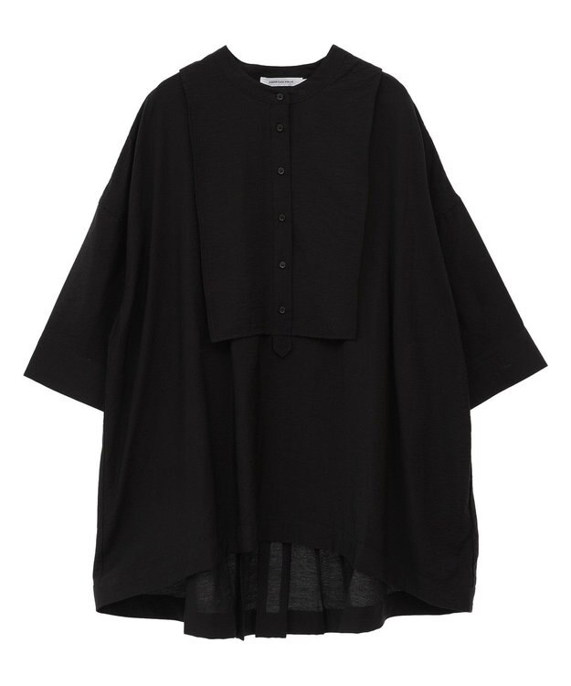 AMERICAN HOLIC 【WEB限定】接触冷感バンドカラーチュニック Black
