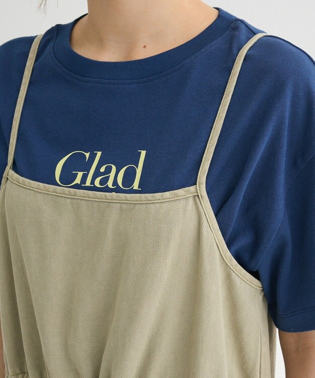 Green Parks カーゴポケットピグメントキャミワンピース Khaki