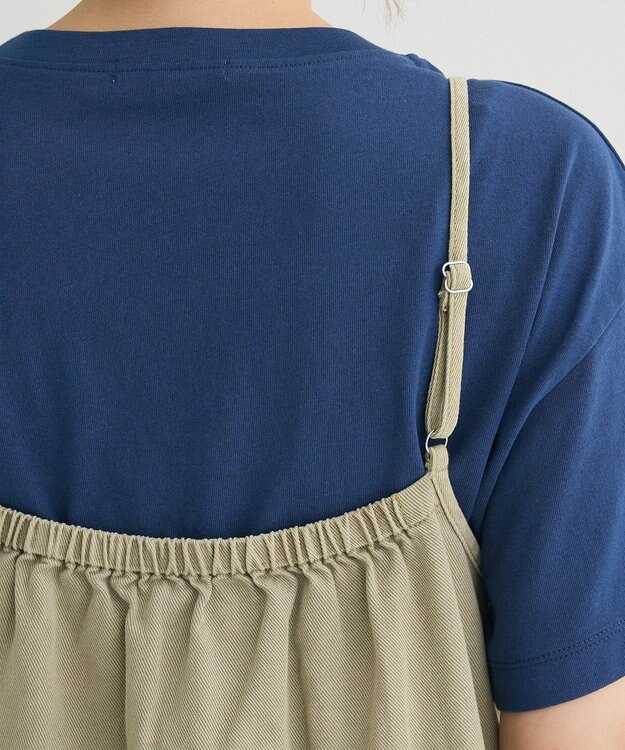 Green Parks カーゴポケットピグメントキャミワンピース Khaki