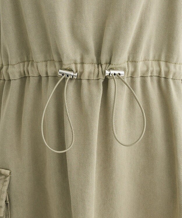 Green Parks カーゴポケットピグメントキャミワンピース Khaki