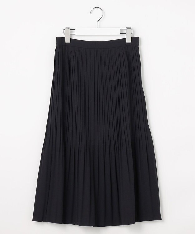 J.PRESS LADIES L ノルディス2wayジョーゼット プリーツ スカート ネイビー系