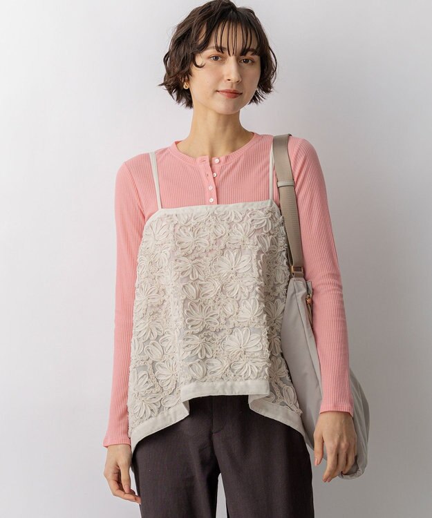 23区 【先行予約】リボンエンブロイダリー キャミソール ベージュ系