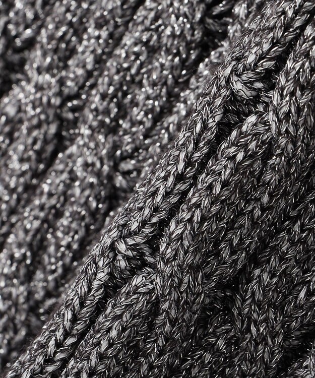 uncrave 【手洗い可】グロッシー ニット スカート（uncrave WHITE） メタルブラック