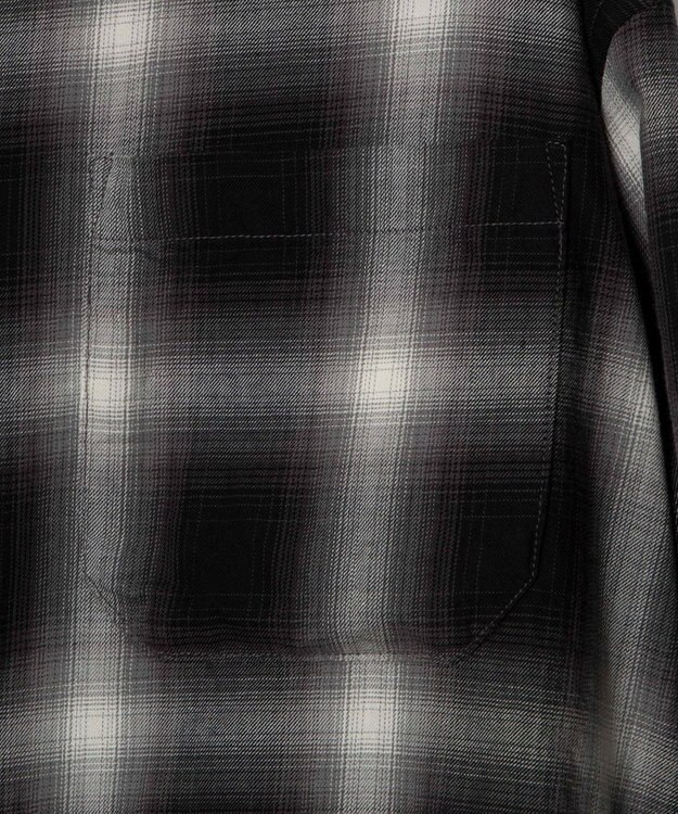 WEGO オンブレチェックシャツ（S） ブラックチェック1