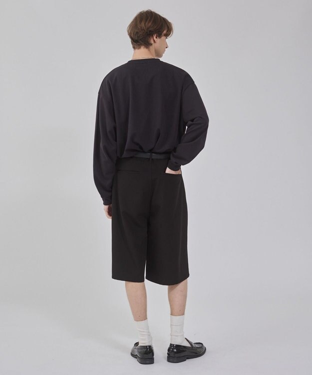 WEGO 【ユニセックス着用/UVカット/軽量/接触冷感//毛玉レス/しわになりにくい/ストレッチ/MLサイズ展開】AIRFUNCTIONシンプルロゴT（しわに ブラック