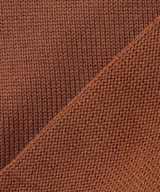 BEIGE， 【WEB限定】AMBRE / シャツカラー付きニット Camel