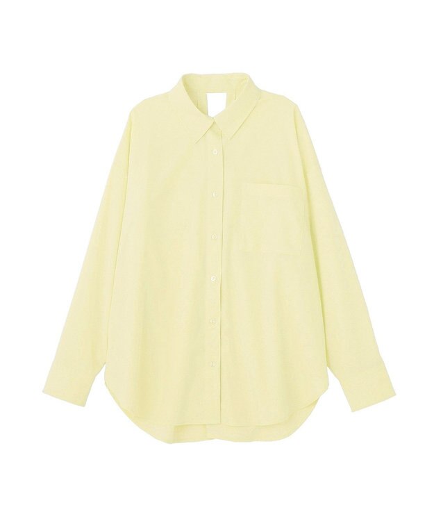 earth music&ecology バックツイストオーバーシャツ Light Yellow