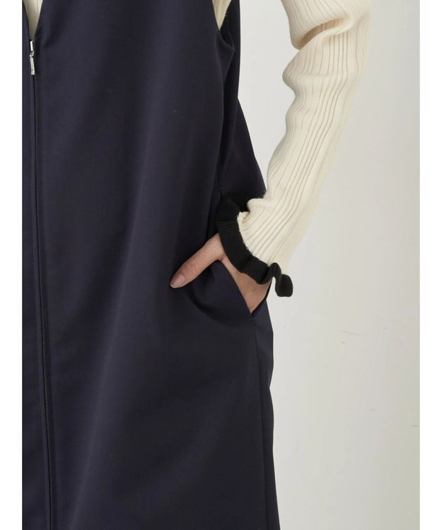 earth music&ecology ジップジレワンピース Navy