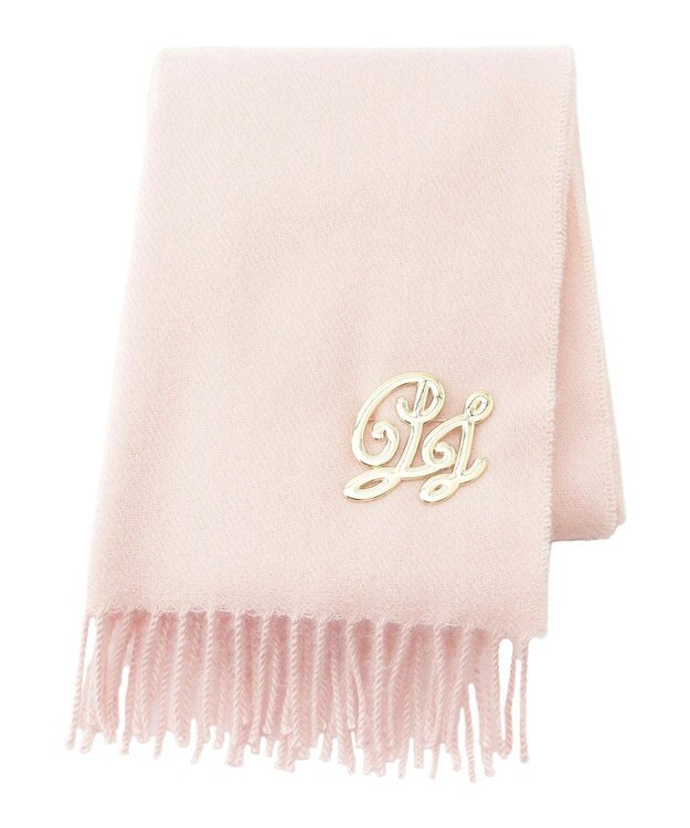 MOONBAT PAUL & JOE ACCESSOIRES ”PJ”ロゴブローチ付きムースタッチマフラー（パッケージ入り） ピンク