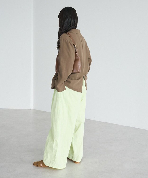 CRAFT STANDARD BOUTIQUE リネンライクオーバーサイズジャケット Brown