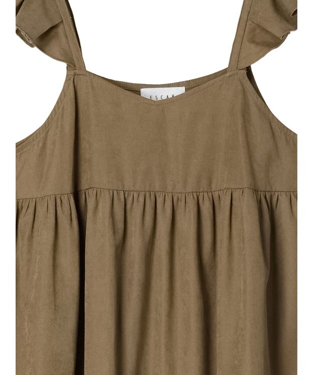 Green Parks ■ＥＳＣＡＲ　フリルキャミティアードワンピース Gray Beige