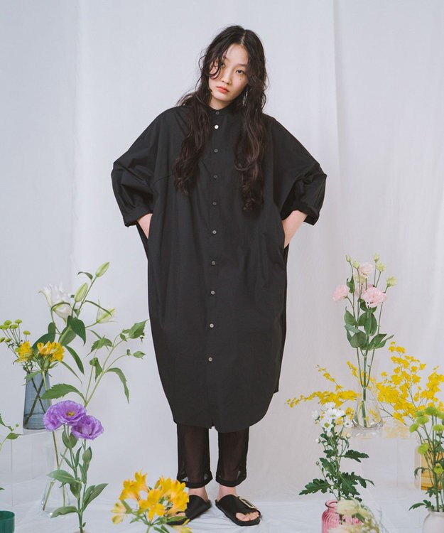 POLS CLIONE シャツワンピース ブラック
