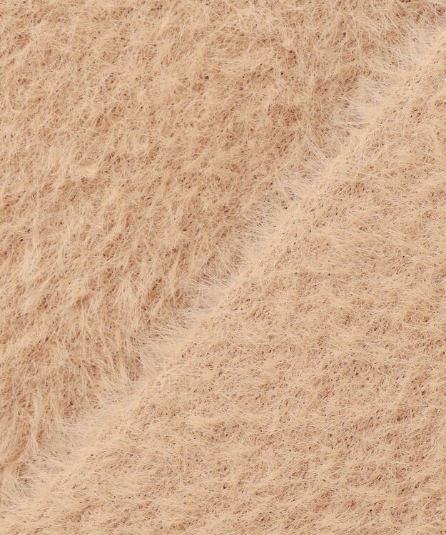 自由区 ニットファー ジレ キャメル