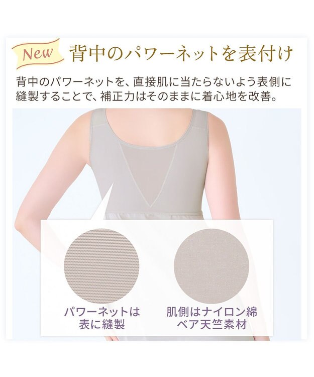 BRADELIS New York 【BRADELIS NewYork peace】綿混キャッチャーカップレースブラスリップ25 ノンワイヤー 補正下着 静電気軽減 インナー カップ付き ブラトップ ワンピース グレージュ