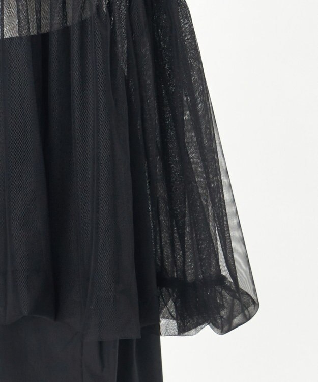 23区 【GOLD LABEL】チュールレイヤードジャージー カットソー ブラック系