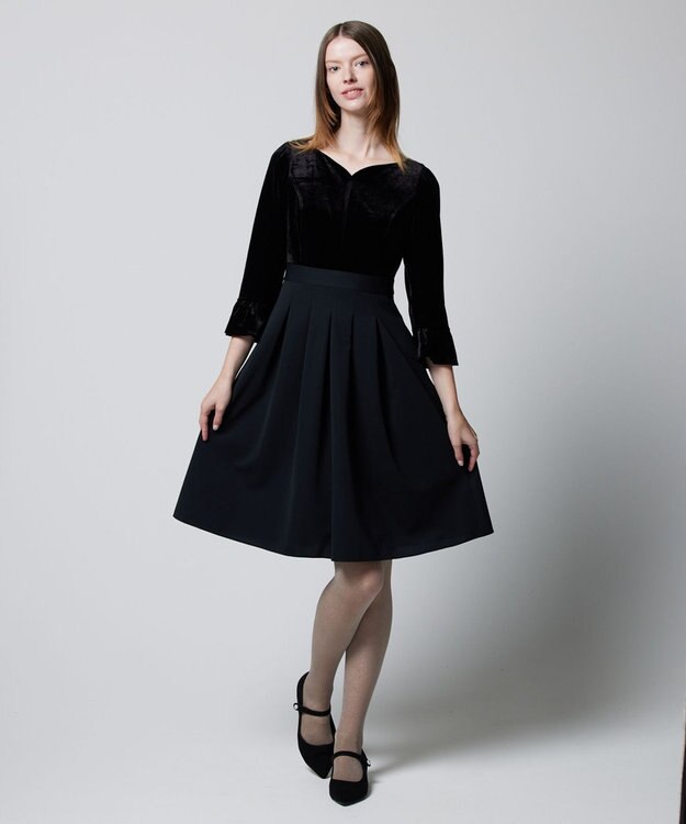 TOCCA 【洗える】FOGGY MIST ドレス ブラック系