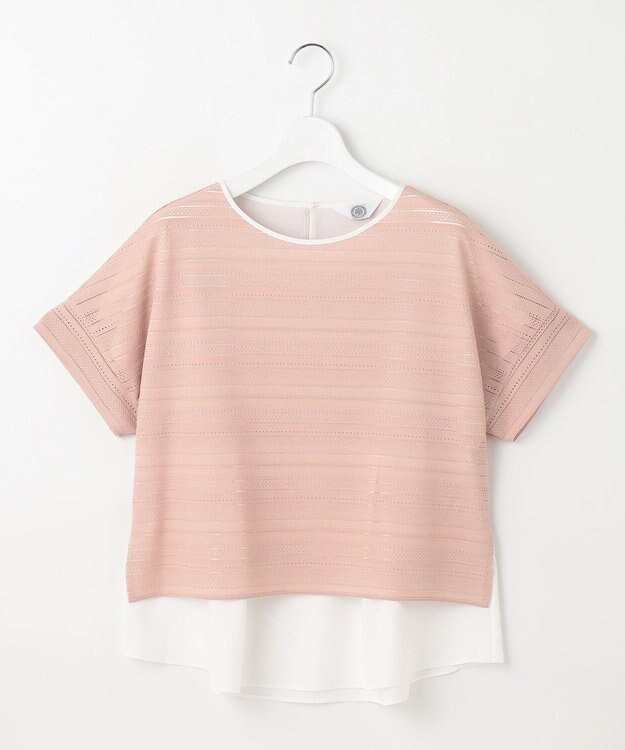 J.PRESS LADIES L 【WEB限定カラーあり・洗える】レースドッキング カットソー 【WEB限定カラー】ピンク系