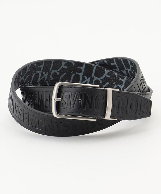 23区GOLF 【MEN】リバーシブルロゴベルト ブラック系