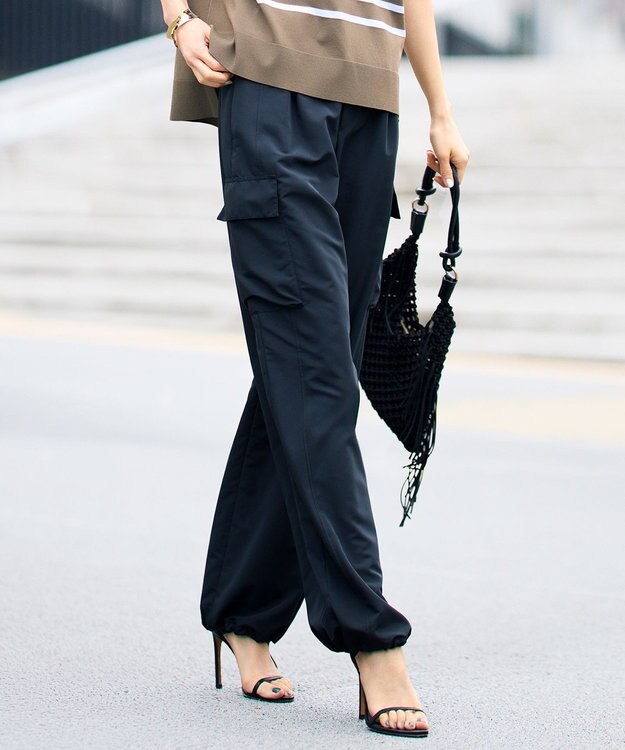 自由区 【SHIHOさん着用】ハイカウントカーゴ パンツ ブラック