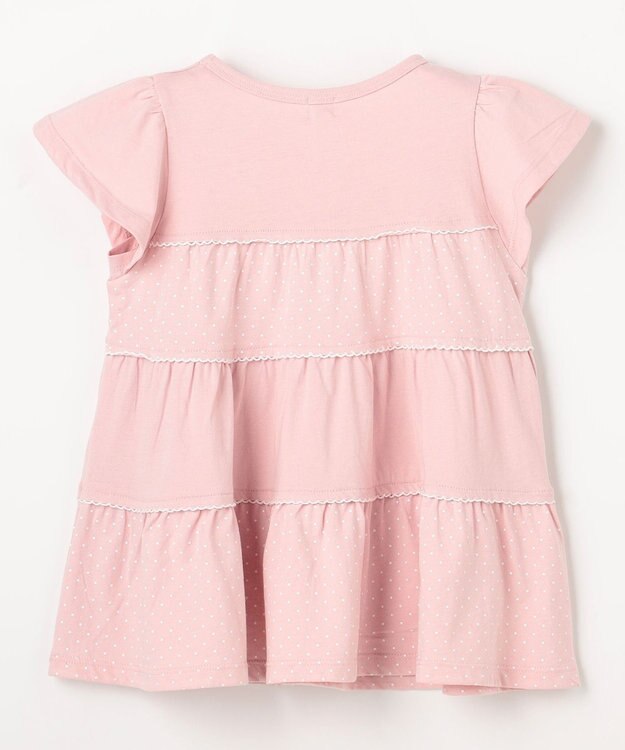 組曲 KIDS 【110-140㎝】 ドットティアードチュニック ピンク