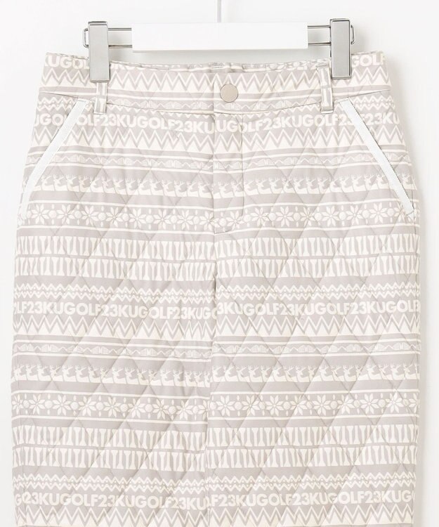 23区GOLF 【WOMEN】ノルディック柄 キルトパンツ ライトグレー系5