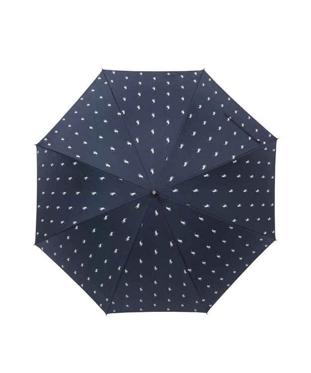 MOONBAT 【WEB限定/ジャンプ傘】POLO RALPH LAUREN（ポロ ラルフローレン）長傘  ポロポニー プリント ネイビーブルー