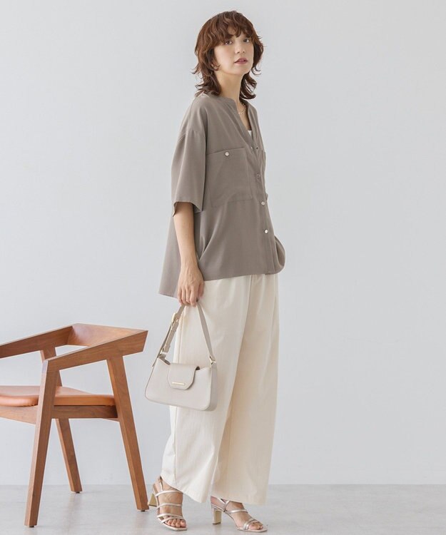 AMERICAN HOLIC ミリタリーWポケットスキッパーシャツ Khaki