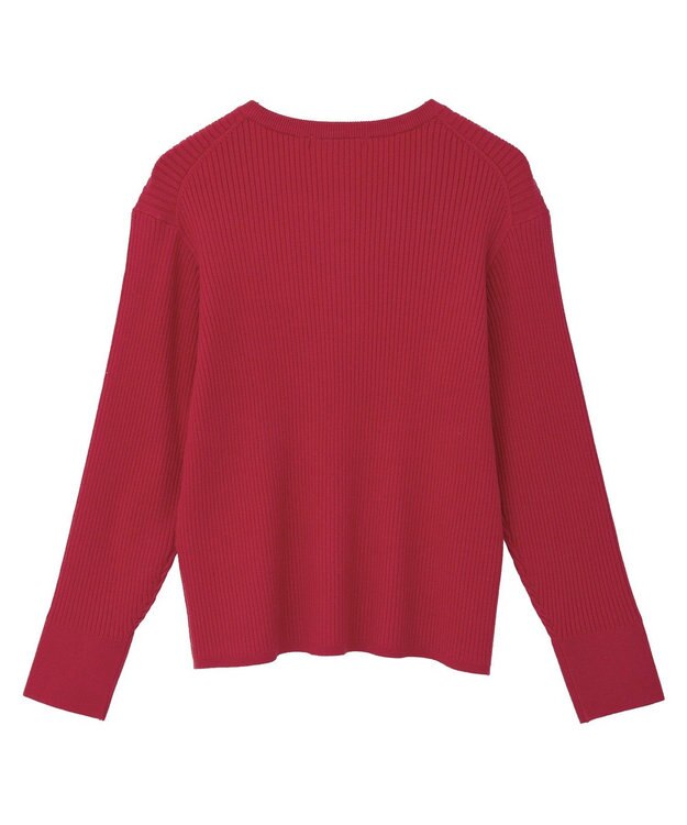 AMERICAN HOLIC バイパチヘンリーネックリブニットプルオーバー Red