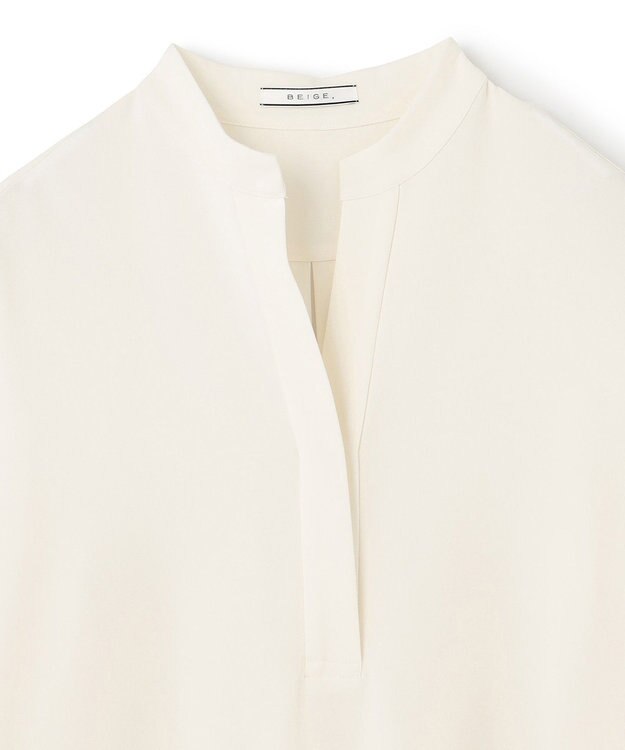 BEIGE， 【洗える】RUE / クロスオーバーVネックワンピース Meringue