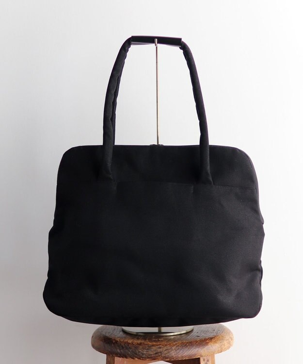 AND WOOL スミレの押し花刺繍バッグ big size ブラック