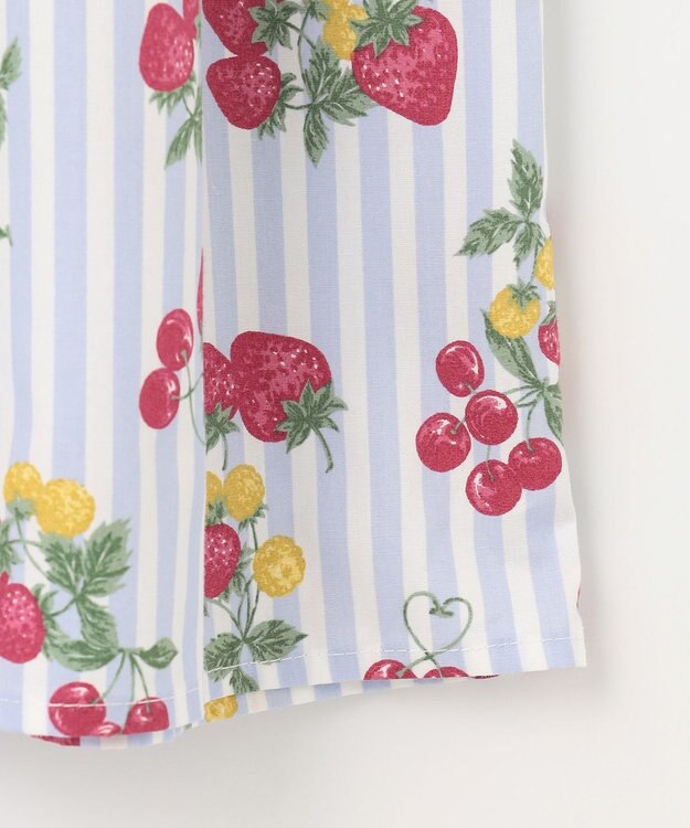 ANY KIDS プリント サマー ワンピース ストライプ×イチゴ