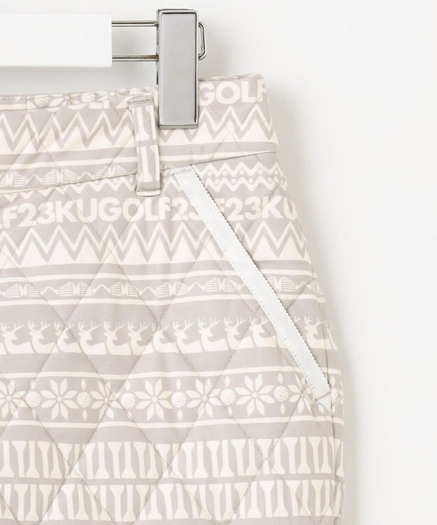 23区GOLF 【WOMEN】ノルディック柄 キルトパンツ ライトグレー系5