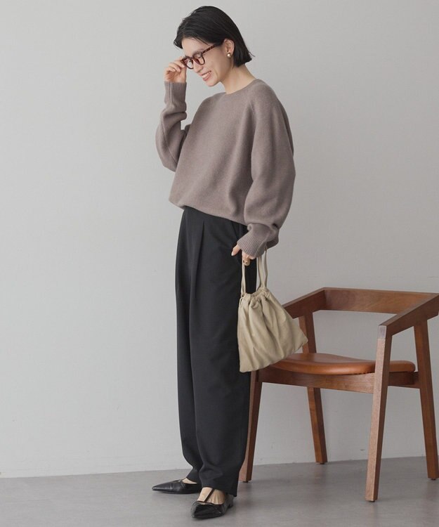 AMERICAN HOLIC ラグランラメニットプルオーバー Mocha