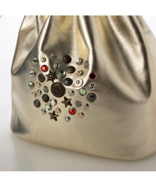 UNBILLION ペルケ perche / マルチスタッズ2wayドロストショルダー ゴールド