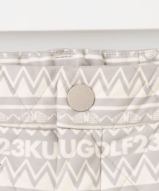 23区GOLF 【WOMEN】ノルディック柄 キルトパンツ ライトグレー系5