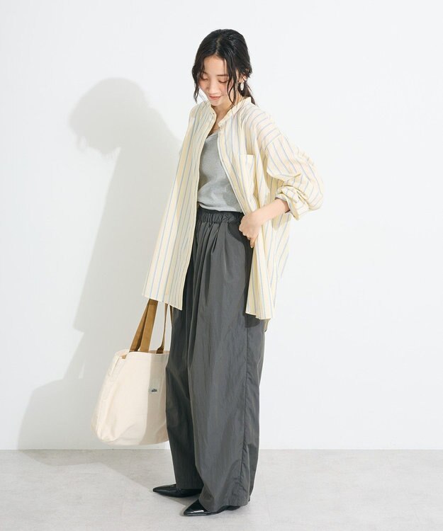 CRAFT STANDARD BOUTIQUE コクーンカラーパンツ Charcoal Gray