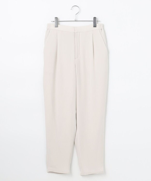 #Newans 【洗える】ジョーゼットテーパードパンツ ホワイト系