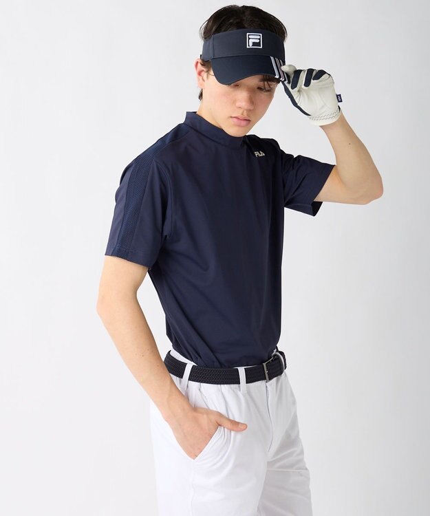 FILA GOLF／marie claire 【FILA GOLF】半袖モックネックシャツ ネイビー