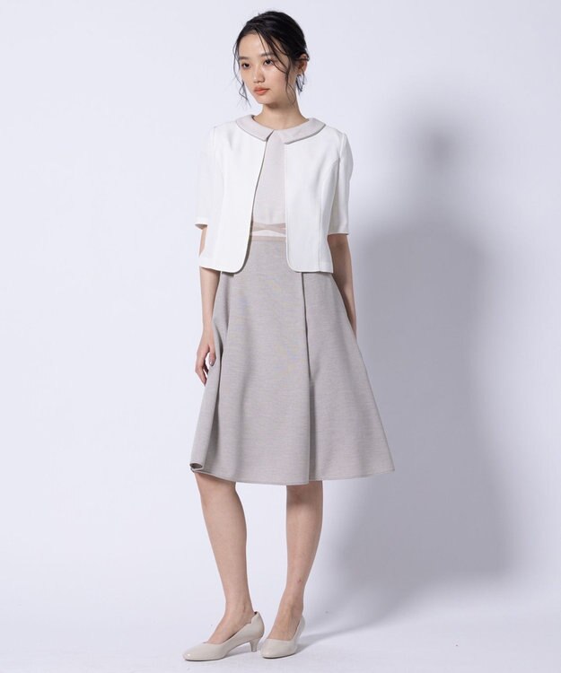 TOCCA 【洗える・消臭】BRIGHT LUMINOUS 半袖ジャケット アイボリー系