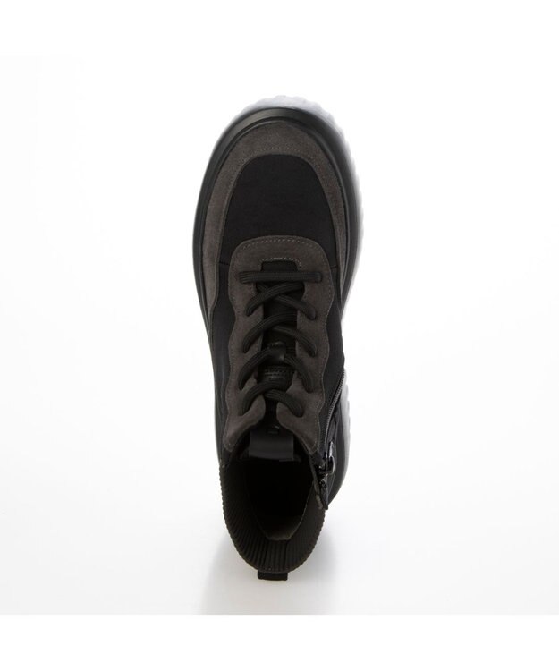 MODE ET JACOMO <D'ICI>プラットフォームハイカットスニーカー ブラックキジ