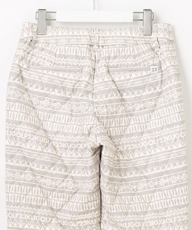 23区GOLF 【WOMEN】ノルディック柄 キルトパンツ ライトグレー系5
