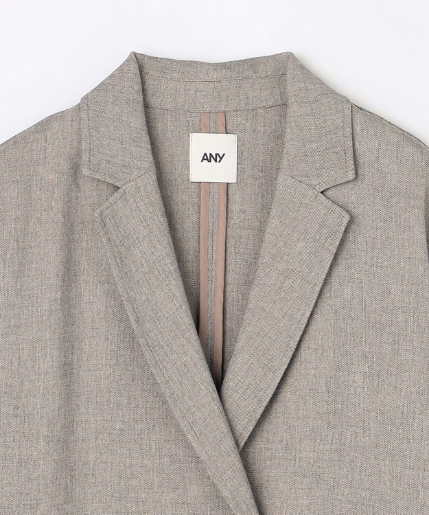 ANY 【セットアップ対応】テックリネンツイードジャケット ベージュ系